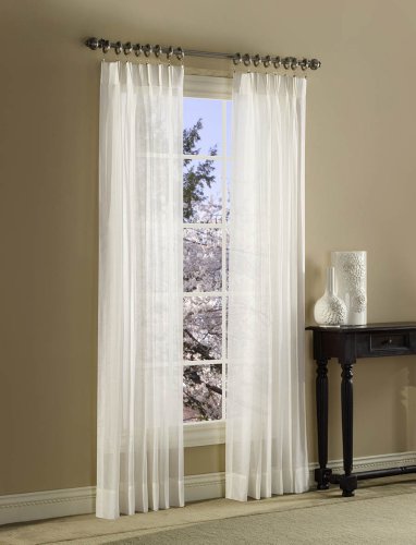 Stylemaster Splendor Pinch Pleated Drapes Pair, 2 of 36" by 84", Beige, White, W 72" x L 84" (1 Panels) - Image 2