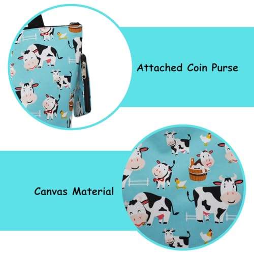 Image of NGIL Medium Top Zipper Closure Canvas Tote Bag with Attached Matching Coin Purse For Moms and Nurses