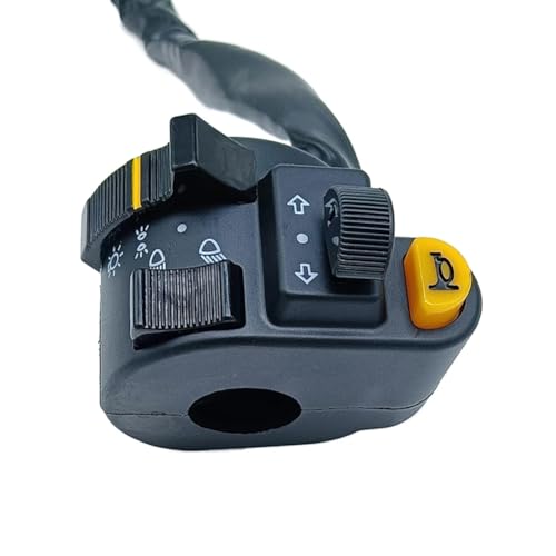 Gujdnhderq ホーンヘッドライトのためのバイ22mmハンドルバースイッチ三輪車ユニバーサルスイッチ12V