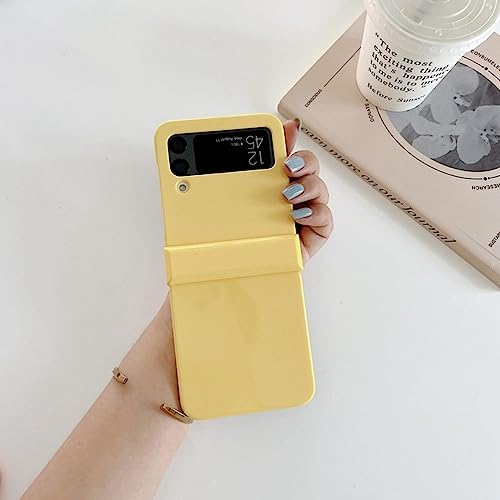Coque Samsung Galaxy Z Flip4 jaune antichoc souple de luxe