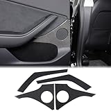 Car Inner Door Speaker Panel Cover Trim Compatible with Tesla Model 3/Y 2016-2022 Front Rear Door Speaker Horn Panel Decorative Sticker Loudspeaker Audio Woofer Speaker Protection Frame Accessories