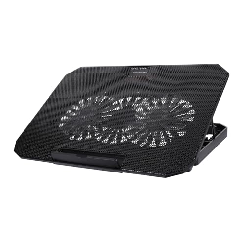 Base para notebook con dos ventiladores silenciosos y refrigeración miniatura 1