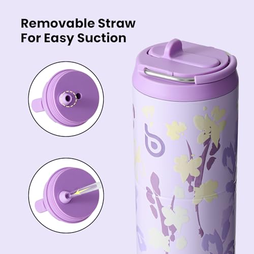 BOTTLE BOTTLE Edelstahl Trinkflasche 750ml Griff Auslaufsicher Purple Grown – Ansicht 3