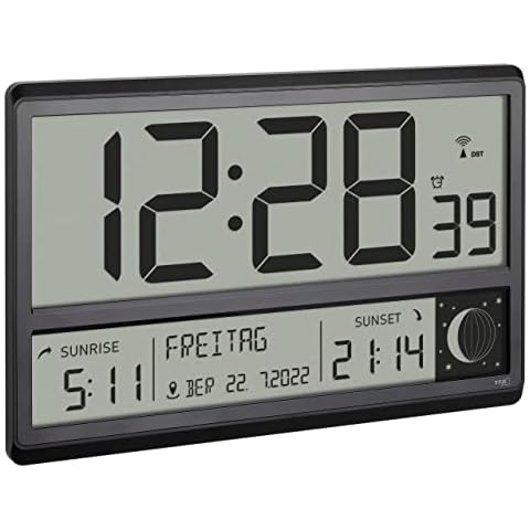 TFA Dostmann XL Radio Wall Clock with Alarm Cover