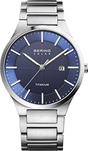 BERING Herren Uhr Solar Movement - Solar Collection mit Titan und Saphirglas 15239-777 - 10 ATM