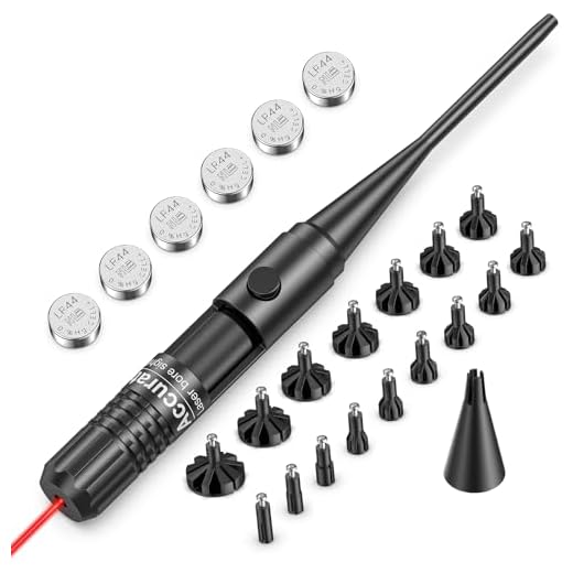 EZshoot BoreSighter Bore Sight kit with Button Switch for 0.177 to 0.54 Caliber Rifles Handgun Red Laser Sight