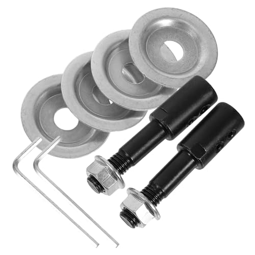 Adaptador de amoladora de banco con husillo conector de 8 mm para muela abrasiva y motor pack de 2