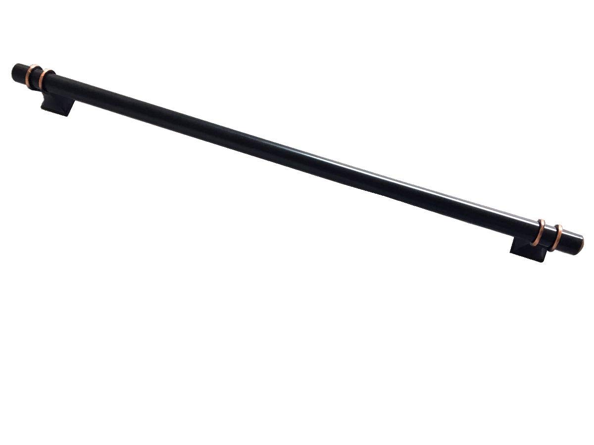 Bouton carré noir cuivre JCAKES poignée bi-matière au design géométrique