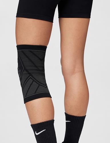Image of Nike Pro Knitted Knee Protectors 031 Black /Anthracite /White XL (DA6934-010-XL)