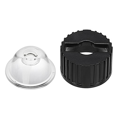 uxcell 10 piezas lente LED 20mm 90 grados con soporte negro miniatura 3