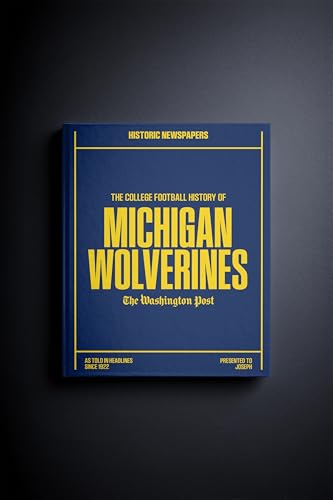 Signature gifts Michigan Personalized College Football Newspaper History Book, A3 Large Deluxe Hardcover - Wolverines College Football Fan, Alumni, Students Keepsake Gift - Go Blue - (Wolverines)