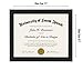 Americanflat 8.5x11 Diploma Frame with Shatter-Resistant Glass - Set of 2 - Document Frames with Engineered Wood - Legacy Collection - Certificate Frame for Tabletop and Wall Display - Black