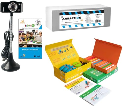 HamiltonBuhl STEAM-CP2 STEAM/STEM Content Producer's Kit #2, Includes: (1) Animation Studio Kit (ANI-KIT) and (1) 3Doodler EDU 6-Pen Classroom Learning Pack