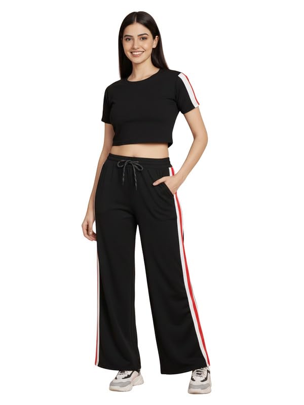 de trendz Women's Cotton Lycra Blend Solid Tracksuit | Co-ord Set For Women| Track Suit Set For Women-picture-19