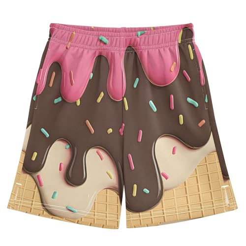 panksolu Boys Shorts Casual Athletic Shorts Elastic Waist with Pockets Teens Summer Track Shorts for Outdoor Activity 7-15Y