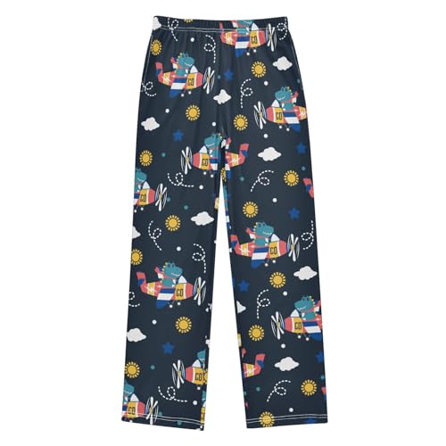 visesunny Boy's Pants Printing Jogger Sweat Pants Elastic Waist Cartoon Patterns Long Bottoms Trousers with Two Pockets S-XL