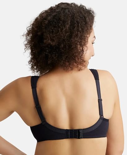 Image of Jockey FE78 Women Wirefree Padded Super Combed Cotton Elastane Stretch Full Coverage Plus Size Bra with Broad Cushioned Fabric Strap