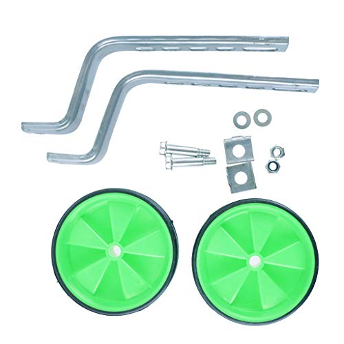 Kit universal de ruedas de entrenamiento para bicicleta infantil, estabilizadoras, compatible con bicicletas de 12" a 20" - colores: negro, blanco, verde, azul, rojo, rosa