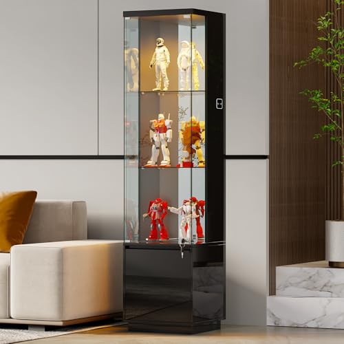 Gurexl Vitrina de Cristal,Armario de colección