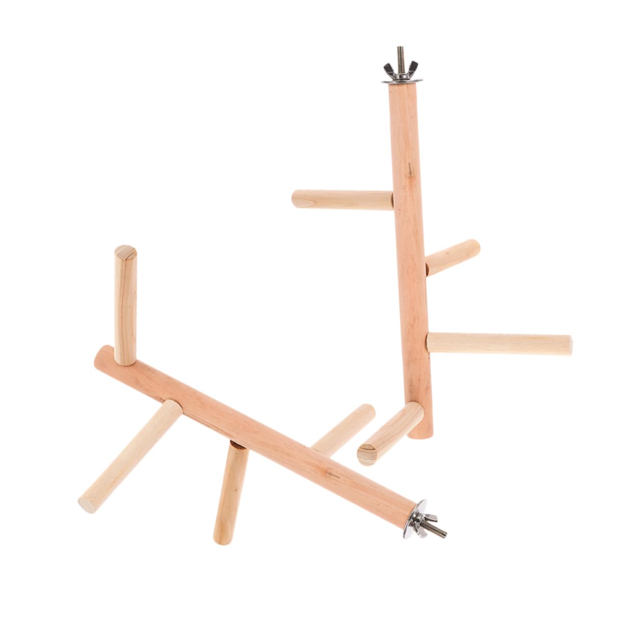 VANZACK 8piezas De Madera para Pájaros Soporte Natural para Periquitos y Aves Percha y para Jaulas De Aves