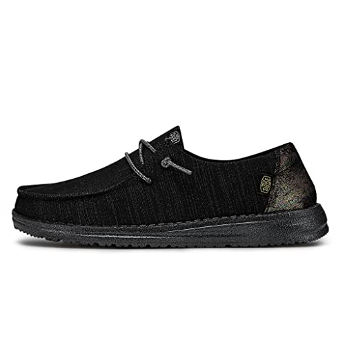 Image of HEYDUDE Women's Wendy Glitter Meteor Shower Size 9 | Women's Shoes | Women's Slip On Shoes | Comfortable & Light-Weight