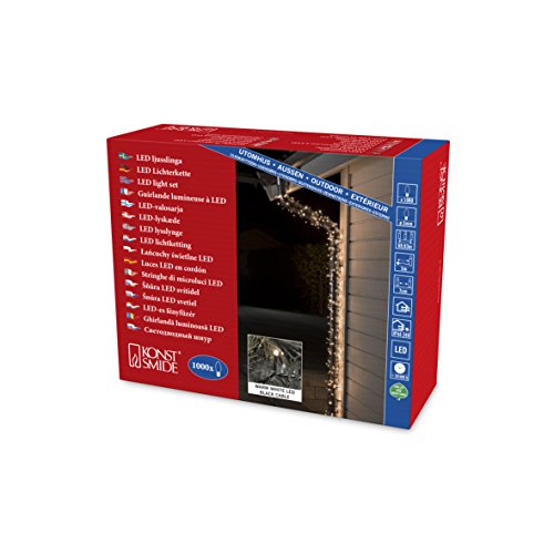 3648 - LED catena luminosa modello esterno IP44 diodi V Trasformatore da bianco nero