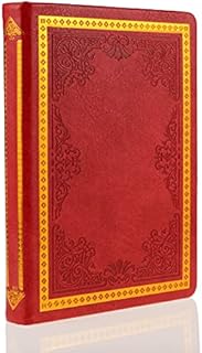 MAZERAN Vintage Journal, PU Leather Hard Cover Retro Embossed Travel Diary Writing Notebook, Thick 288 pages College Lined Personal Notepad Gift for Girls Women Daughter