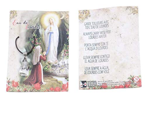 Pendentif Eau DE Lourdes sur Carte Cover