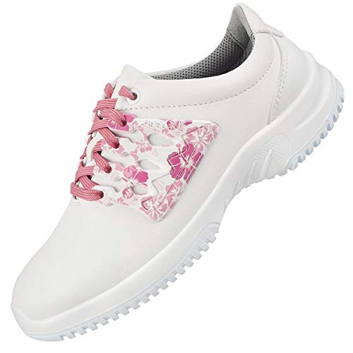 Abeba Uni6 Low Shoe 6766 Microfibre White with Colourful Lacing