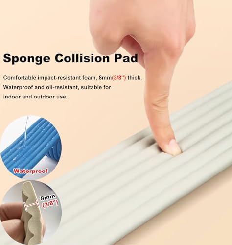 Soundproof Pipe Wrap Padding - 3" Self-Sealing Adhesive Sponge Roll for Noise Reduction, Waterproof Basketball Pole Pad - Beige, 20pcs Set for Basement & Garage Protection