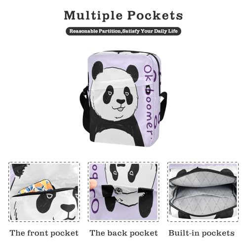 Ok Boomer Panda small messenger bag for men Small Crossbody Bags Womens Crossbody Purses Adjustable Strap for Travel Casual2
