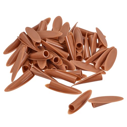 Image of MECCANIXITY 9mm Plastic Pocket Hole Plugs,Wood Plugs for Pocket Hole Jig Working Tool Accessories,Brown Pack of 100