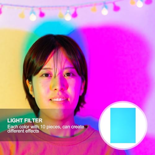 Image of SHINEOFI 10pcs Blue Gel Light Filter Sheets 30x21cm Color Correction Film for Photography Studio Lighting and Video Flash Equipment
