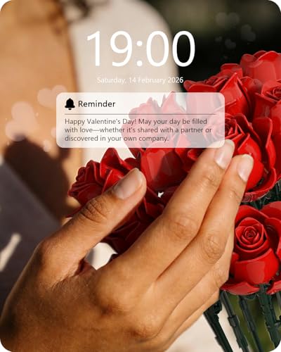 Image of Red Roses Bouquet Building Set, 12 Forever Roses Flowers Bouquet Botanical Collection, Compatible with Lego Rose Flowers, Valentines Day Gifts for Her Girlfriend Mom Wife