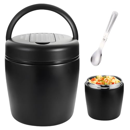 Caja isotérmica de 1,5 l, termo para alimentos calientes, aislante para comidas, con cuchara
