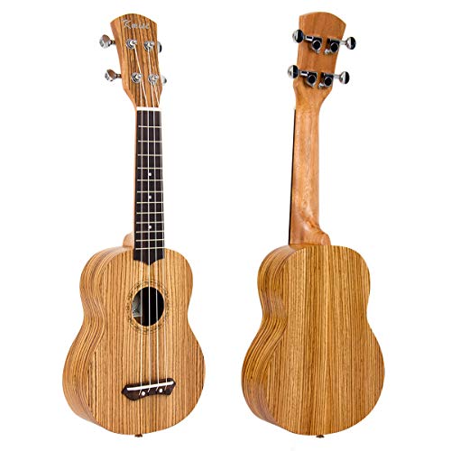 Kmise Ukulélé soprano pour débutants et adultes en bois de zébré 53,3 cm Kit ukalalalélé avec sac de transport et cordon - Les Beatles, Paul McCartney, John Lennon, RIngo Starr, George Harrison Kmise Ukulélé soprano pour débutants et adultes en bois de zébré 53,3 cm Kit ukalalalélé avec sac de transport et cordon – Image 3