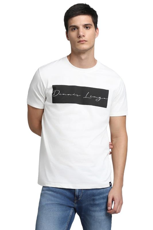 Image of Dennis Lingo Men's Cotton Graphic Print Crew Neck Regular Fit T-Shirts