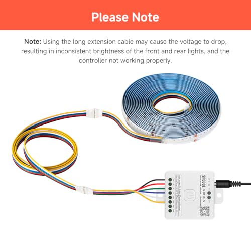 Tira LED RGBCCT COB 9.8ft RGB + Blanco Ajustable 24V miniatura 6