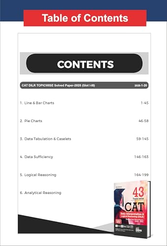 Image of Disha Combo (3 Books) 43 Topic-wise CAT QA, DILR & VARC Previous Year Solved Papers (2025 - 1994) 19th Edn | Previous Year Questions PYQs for CAT 2026