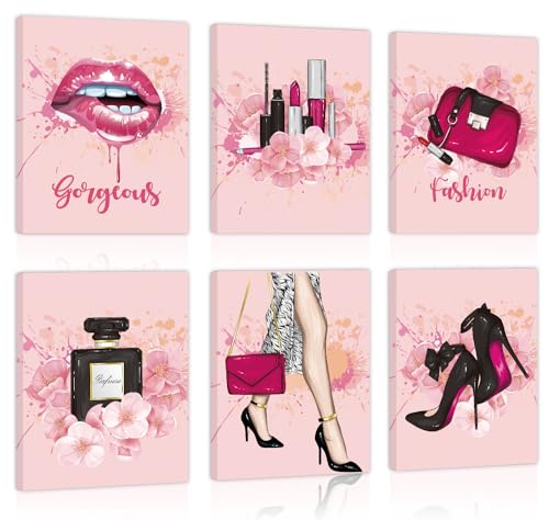 HPNIUB Fashion Wall Art, Glam Wall Decor for Living Room,