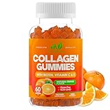 Collagen Peptides Gummies with Biotin, Vitamin C & E for Women & Men - Premium Hydrolyzed Collagen Type I & III for Hair, Skin & Nails Support - Gluten-Free, Non-GMO - 60 Gummies (30 Servings)