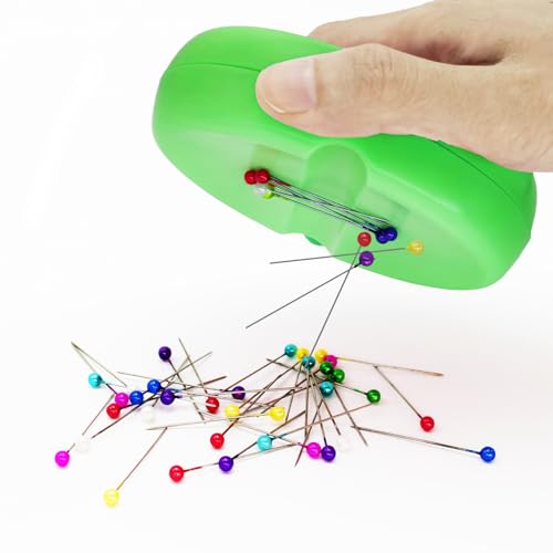 Image of Sizobi Magnetic Pin Holder, 2.8 inch x 4 inch, 130-Piece, Green (for Sewing, Quilting Pins, Nails, Screws, Hair Pins, Paper Clips)