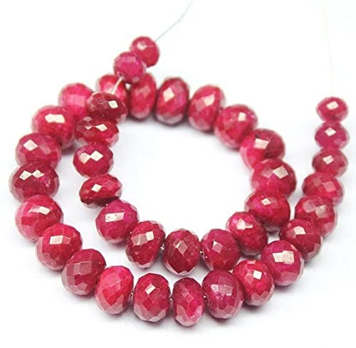 Rubis rouge micro-facetté perles rondelles haut de gamme pour vos bijoux de luxe