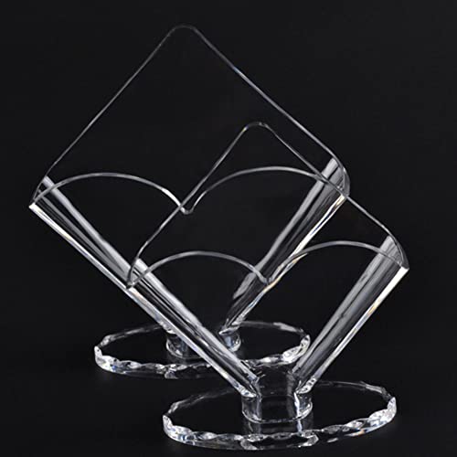 2Pcs Clear Acrylic Napkin Holder Cocktail Tissue Dispenser Tabletop Stand Napkin Organizer For Halloween Christmas Kitchen Restaurant Home Bar Accessories(S,L) #TOP18
