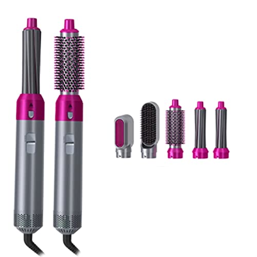 5 In 1 Hair Dryer Hot Air Brush Styler And Volumizer Hair Straightener Curler Comb Negative Ion One Step Hair Dryer Brush 2021 (Color : 5 in one, Plug Type : AU Plug)
