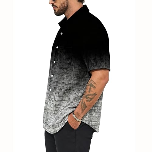 Chemise pour hommes à manches longues respirante et haut regular fit décontracté en coton