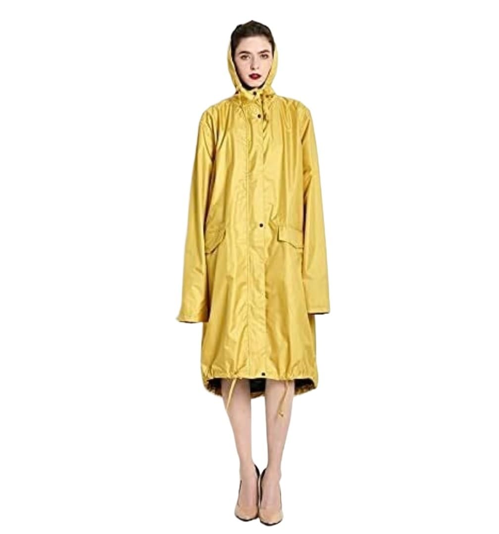 Chubasquero Chubasquero Largo Y Fino para Mujer, Ponchos De Lluvia para Mujer, Impermeables Ponchos De Lluvia Impermeables(Yellow)