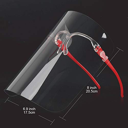 Face Shields Set With 12 Replaceable Anti Fog Shields And 6 Reusable Colored Glasses For Man And Women To Protect Face And Eyes #TOP2