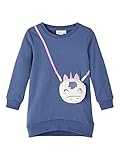 Kurze Ärmel mit Raffungen NAME IT Girl\'s NMFTONA Sweat Tunic BRU Bluse, Bijou Blue, 110