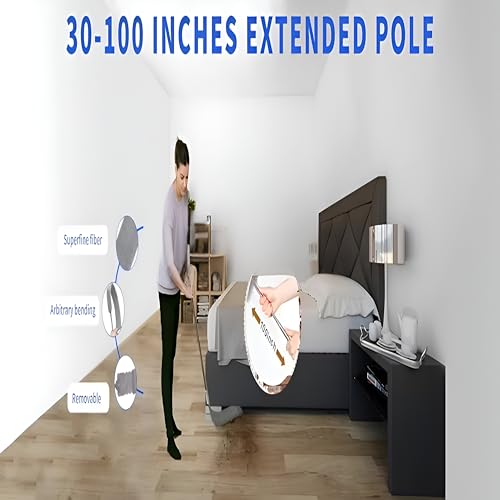 Image of 5-in-1 Extendable Microfiber Duster - Telescopic 100-inch Cleaning Kit with Four Flexible Dusting Heads - Soft, Washable Home Care Brush for Fans, Blinds & High Ceilings